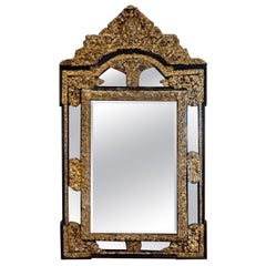 Antique French Napoleon III Cushion Mirror