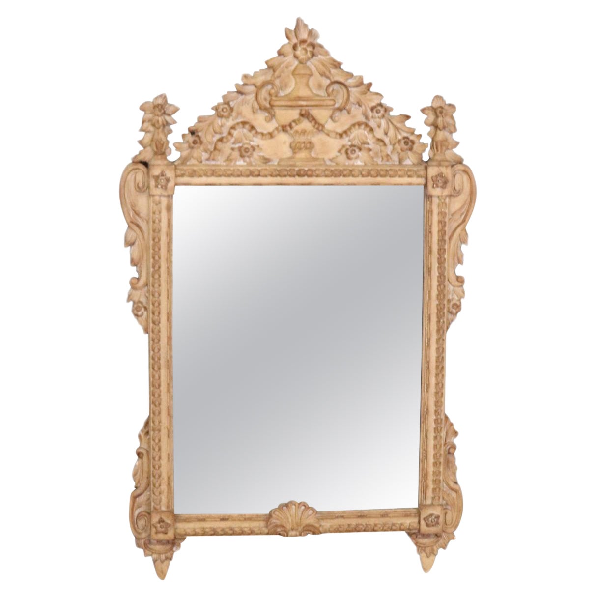 Beautifully Carved French Louis XV Style Mirror  For Sale