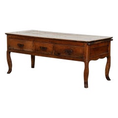 Used Large 19thC French Fruitwood Server Table