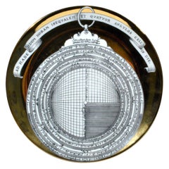 Piero Fornasetti Porcelain Astrolabe Plate, Number Twelve in Astrolabio Series