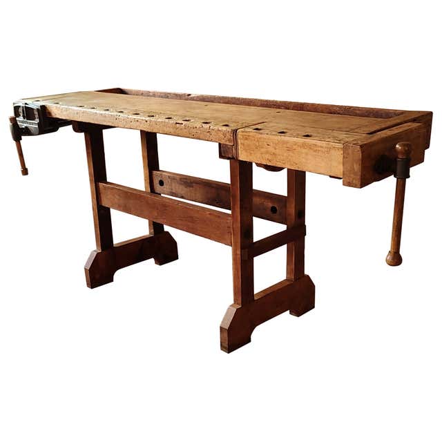 Old German Made Ulmia Large Wooden Workbench For Sale at 1stDibs ...