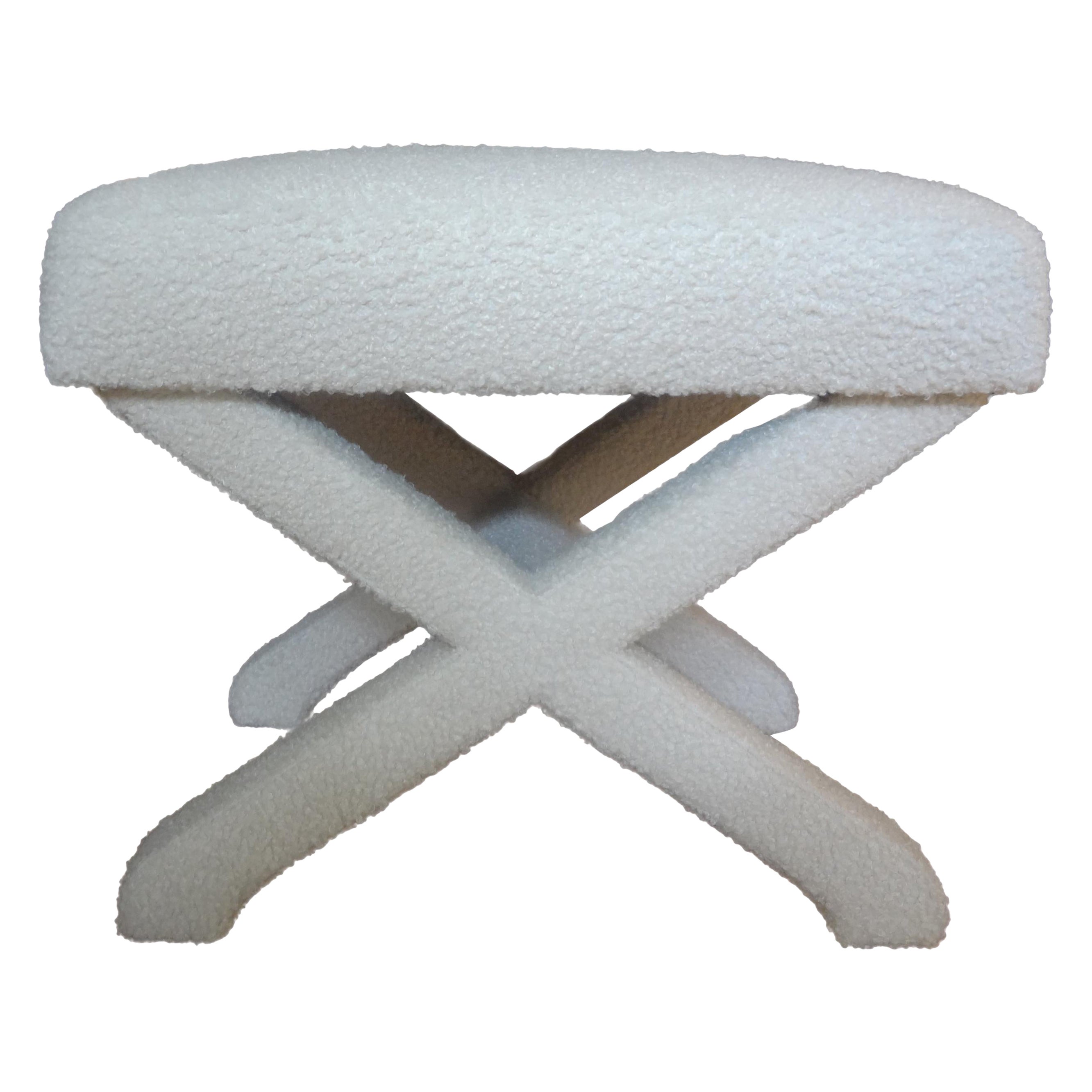 Mid Century X Base Billy Baldwin Style Bench