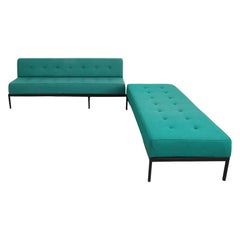Juego de sofá rinconero Kho Liang Ie Modelo 070 1960 con mesa auxiliar de mármol para Artifort