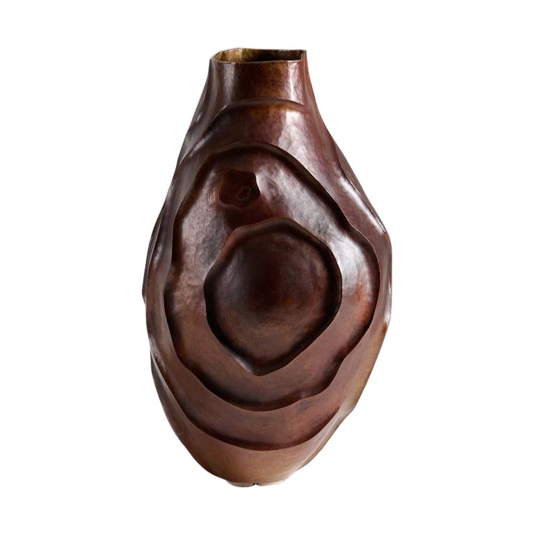 Emiliano Céliz, Coexistence I, Patinated Copper Vase, Argentina, 2021 For Sale