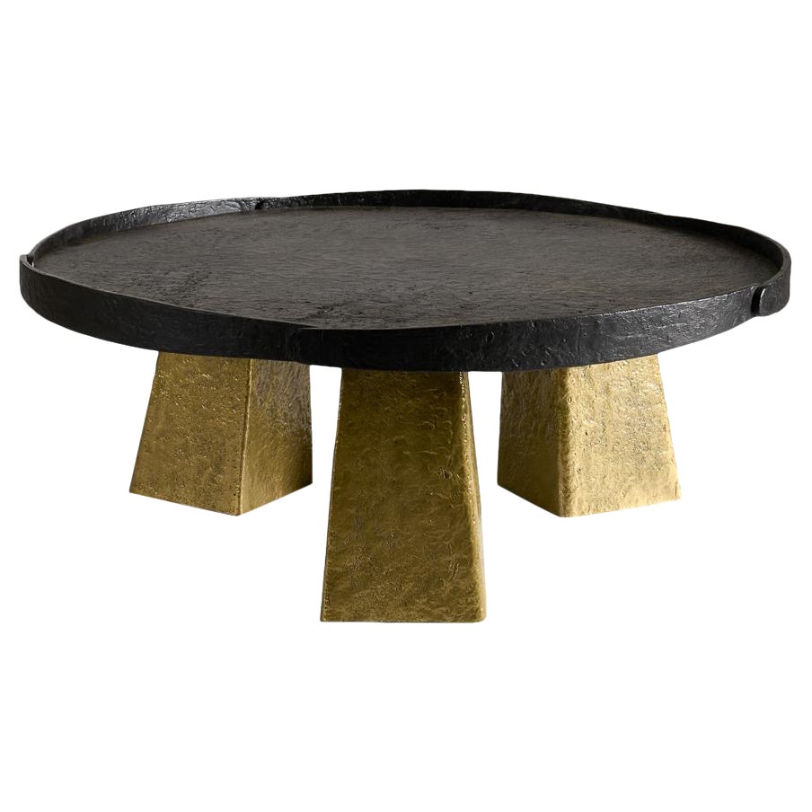 Aline Hazarian, Arpi, Circular Coffee Table, Bronze & Brass, Lebanon, 2021 For Sale