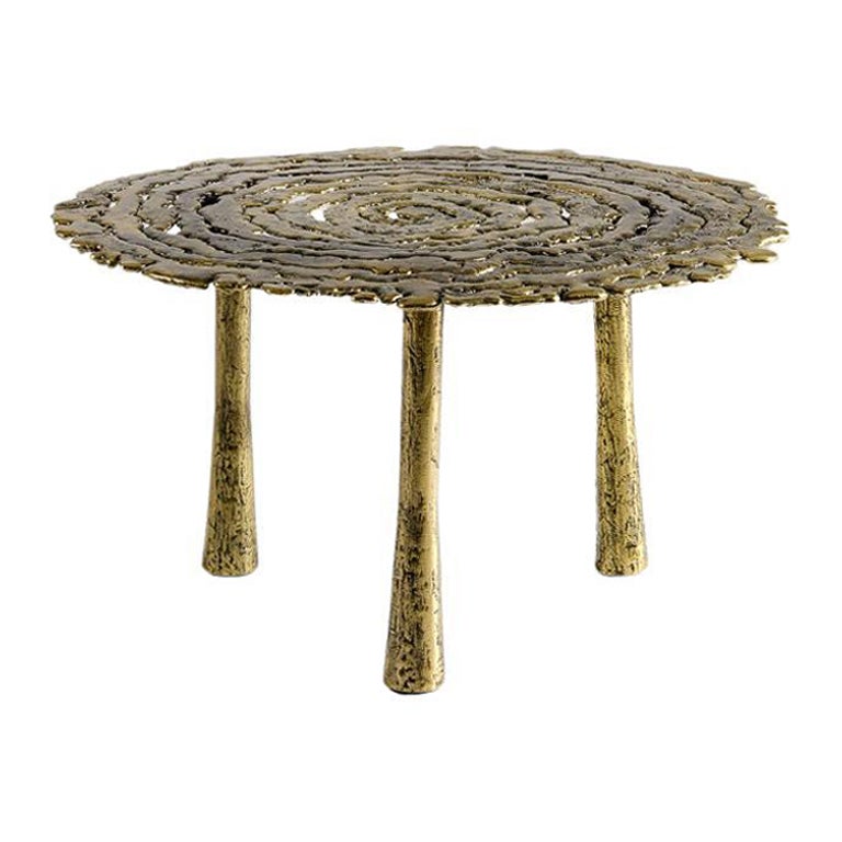 Aline Hazarian, Nané Small, Circular Coffee Table, Bronze, Lebanon, 2021 For Sale