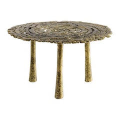 Aline Hazarian, Nané Small, Circular Coffee Table, Bronze, Lebanon, 2021