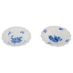 Royal Copenhagen Blue Flower Angular and Braided, set of two small bowls. 