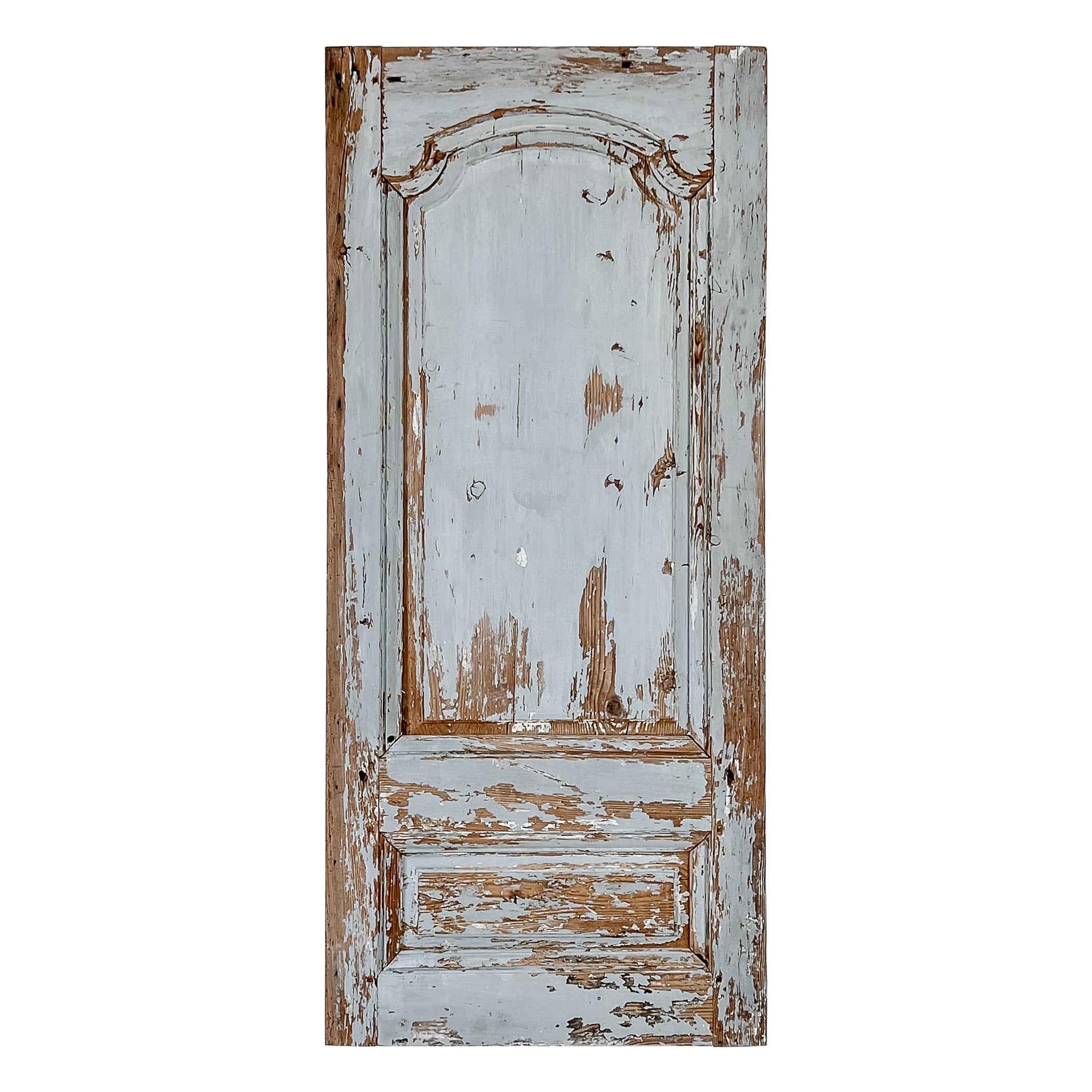19th Century French Blue Provincial Boiserie Panel For Sale