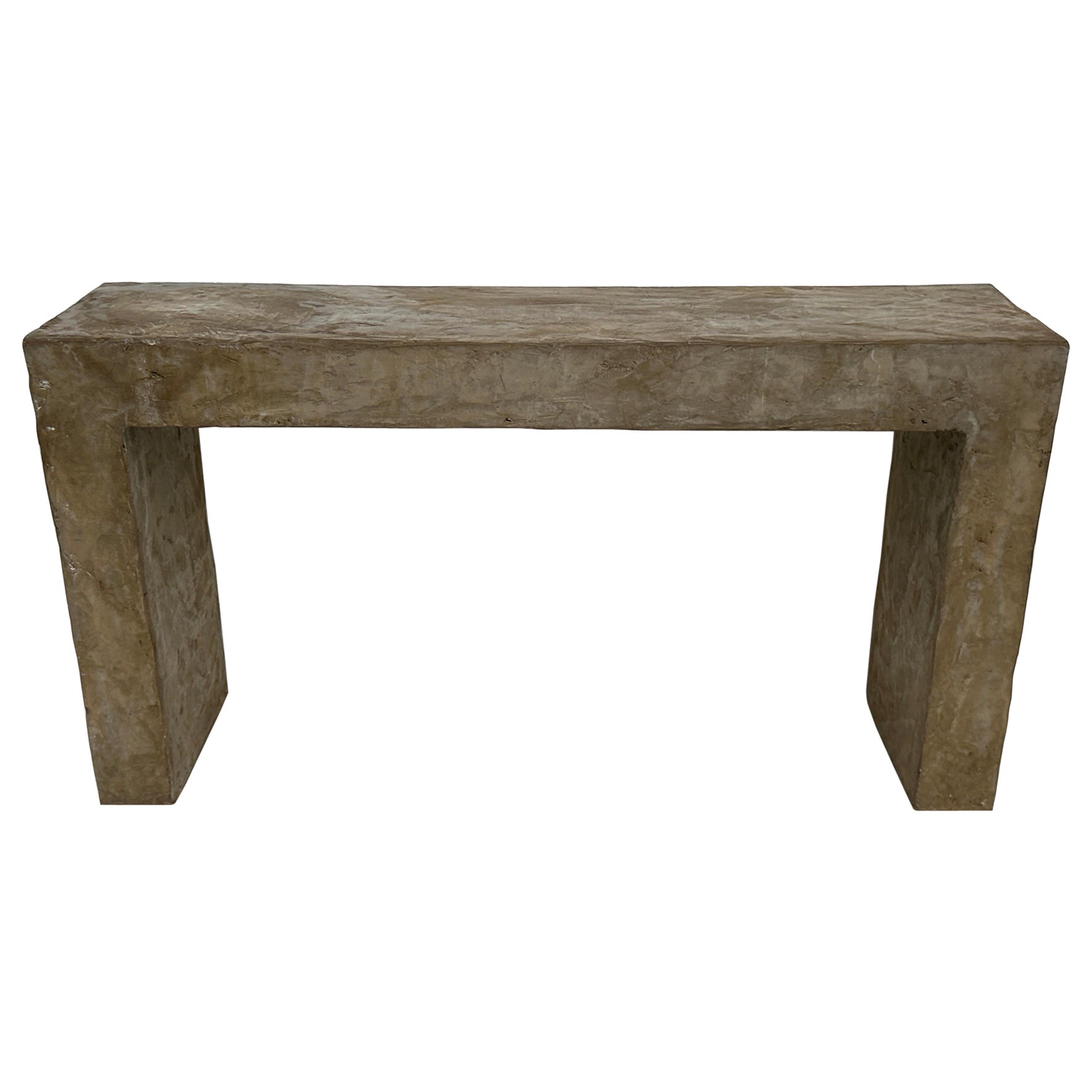 Primitive Organic Concrete Console Table 