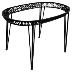 Used Salterini Wrought Iron Ribbon Oval Dining Table Base