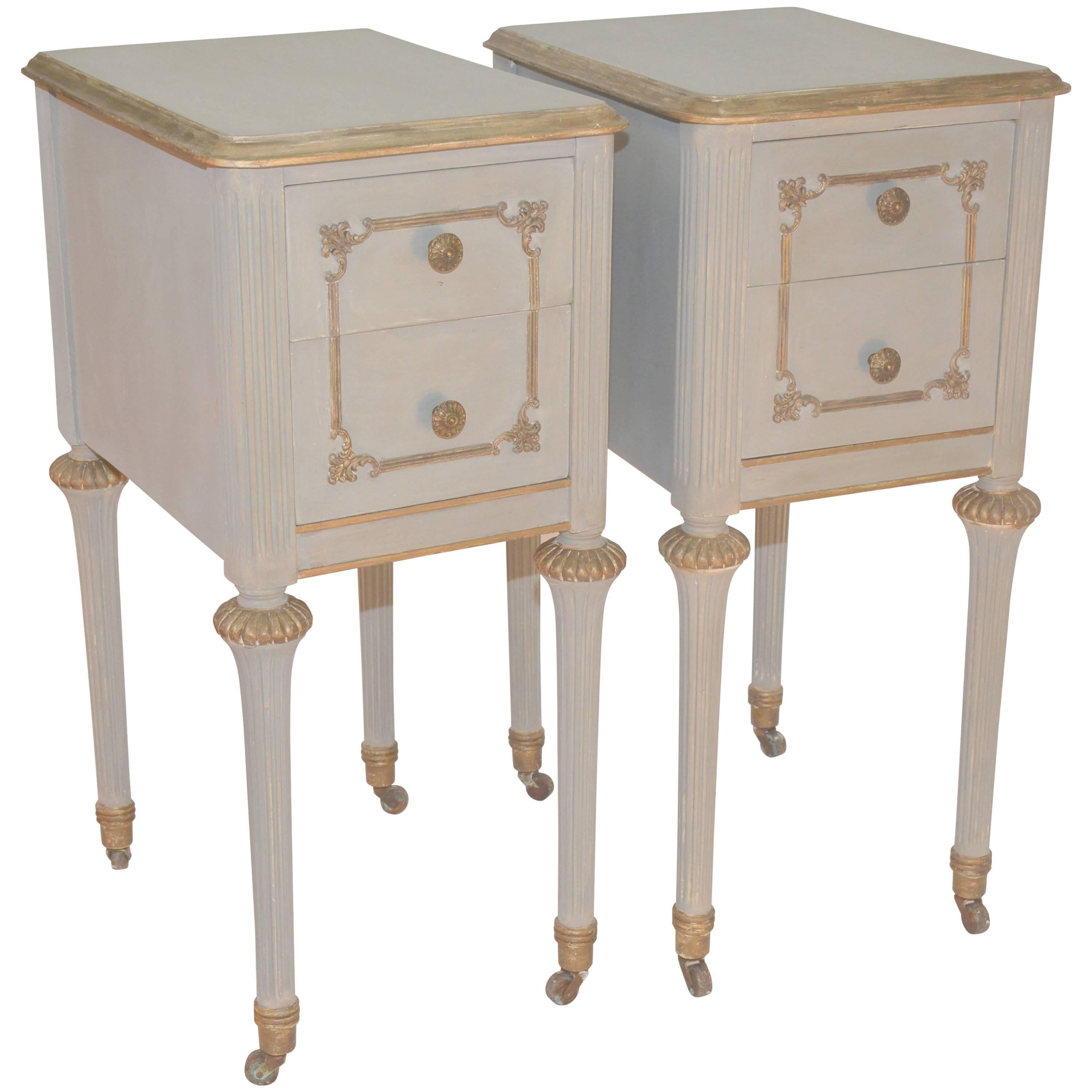 Pair of Neoclassical Nightstands