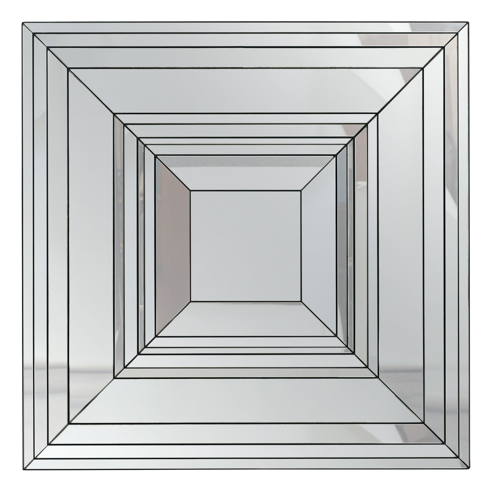Postmodern handmade square mirror from Deknudt For Sale