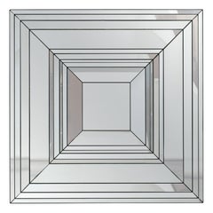 Postmodern handmade square mirror from Deknudt