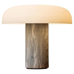 Tropico - Medium Table Lamp - Gray Marble Base Black Top, Fontana Arte