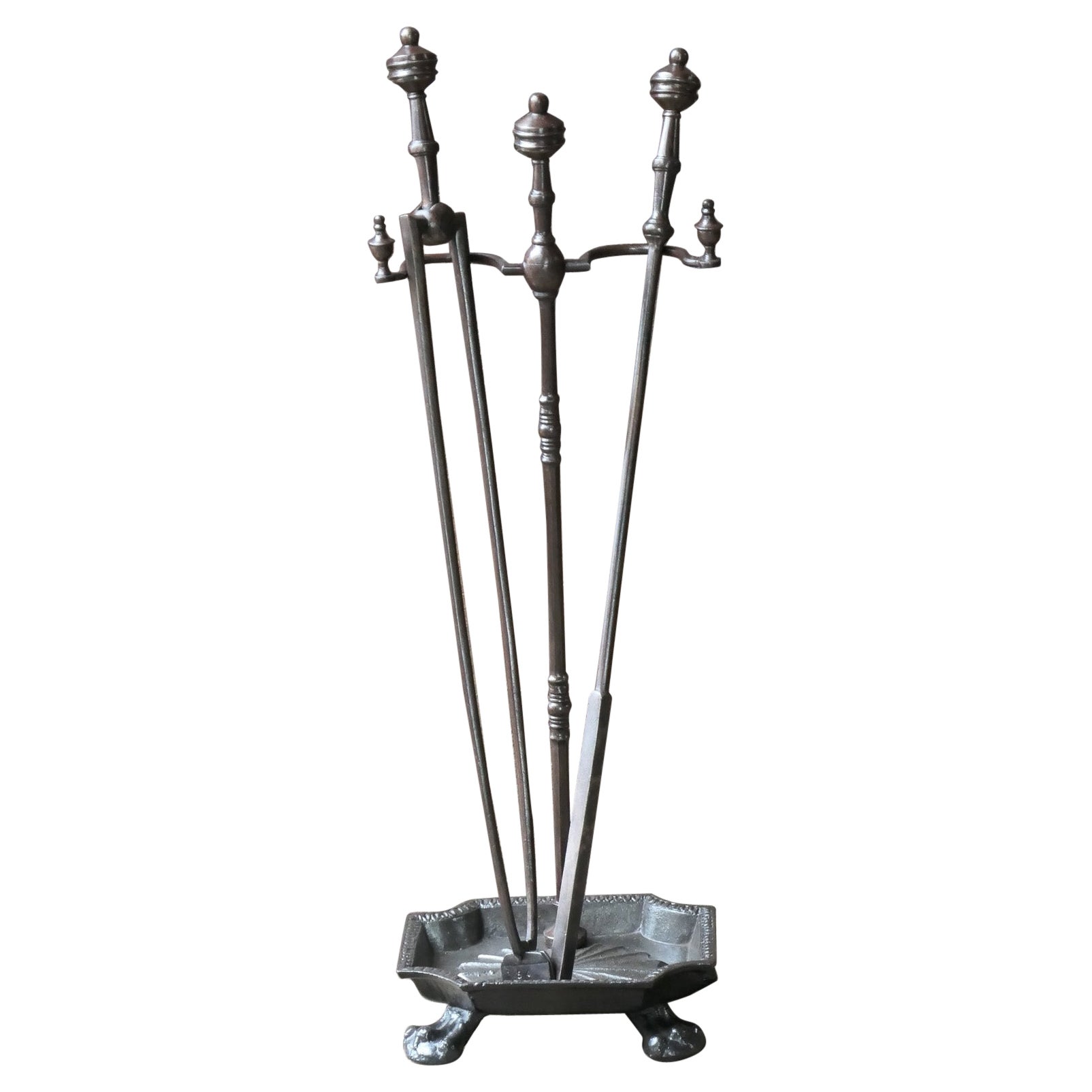 Antique Dutch Neoclassical Fireplace Tools, 18th19th Century For Sale