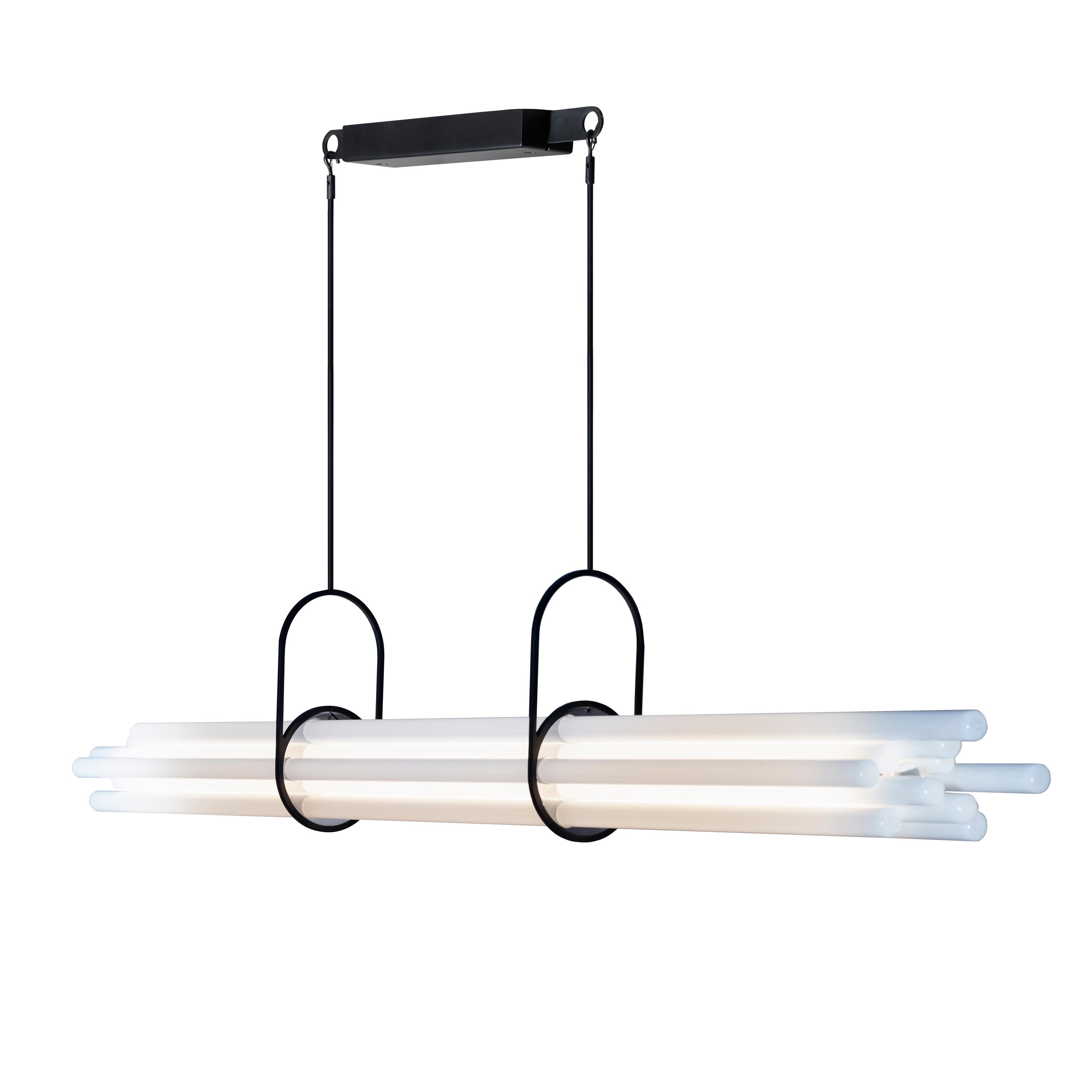 DCW Editions NL12 Pendant Lamp in Black Glass and Aluminum by Sebastian Summa For Sale