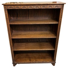 Vintage Oak Open Bookcase