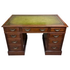 Antique 19th Century Pedestal Desk by: Maple & Co. London