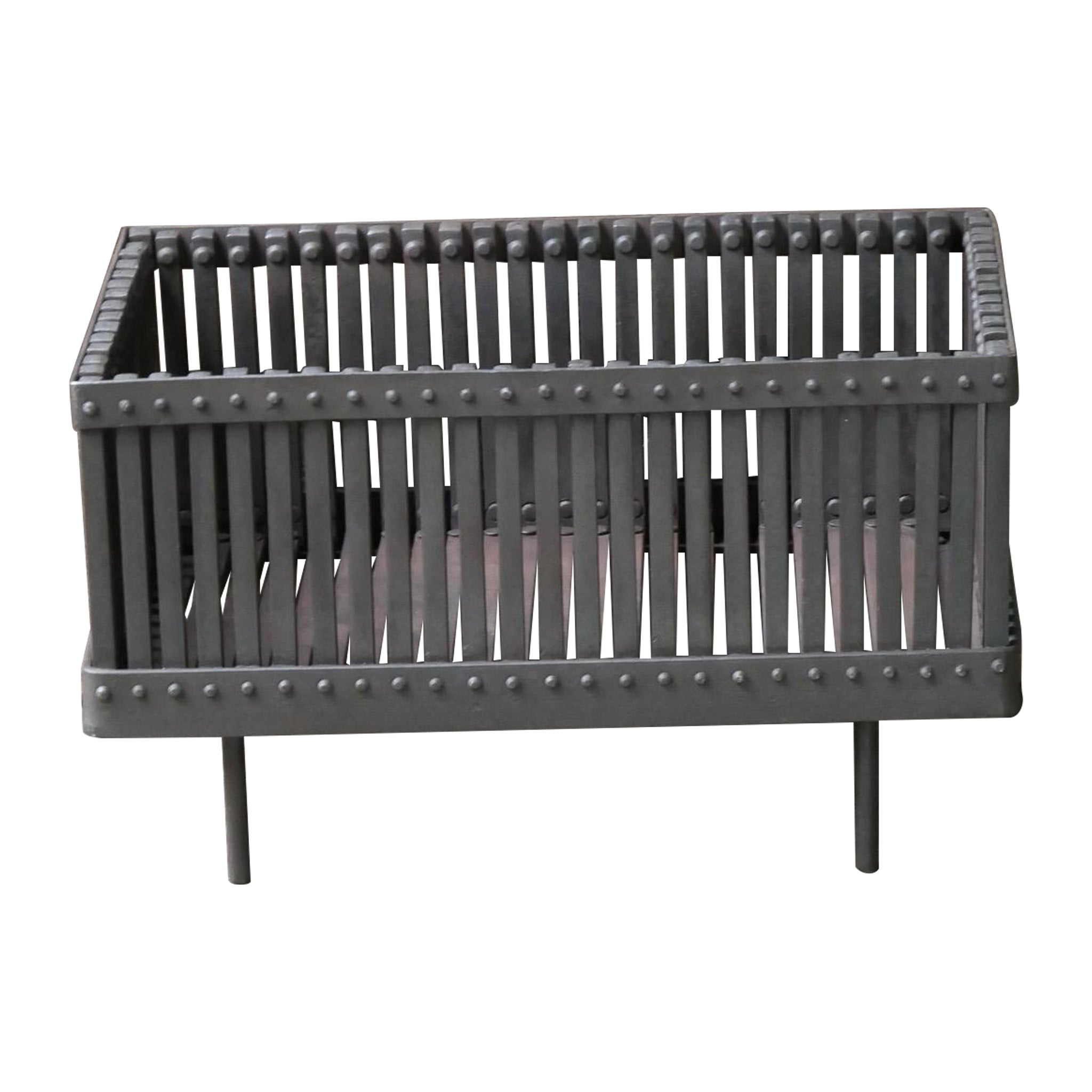 English Modernist Fireplace Grate, Fire Grate For Sale