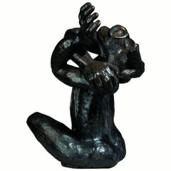 Bronze Sculpture "The Man With Two Right Hands" by Jacques Tenenhaus