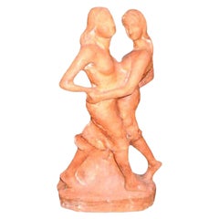 Escultura francesa de terracota de T. Foris