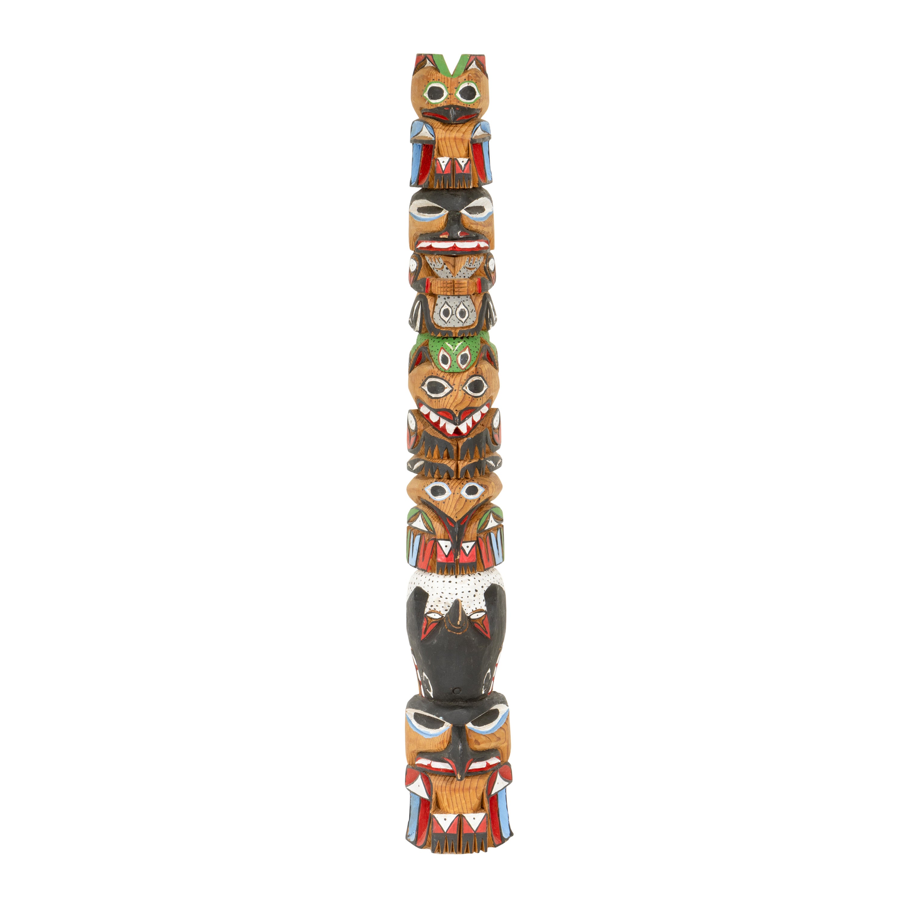 Native Nootka Totem by Rick Williams, 2 Foot