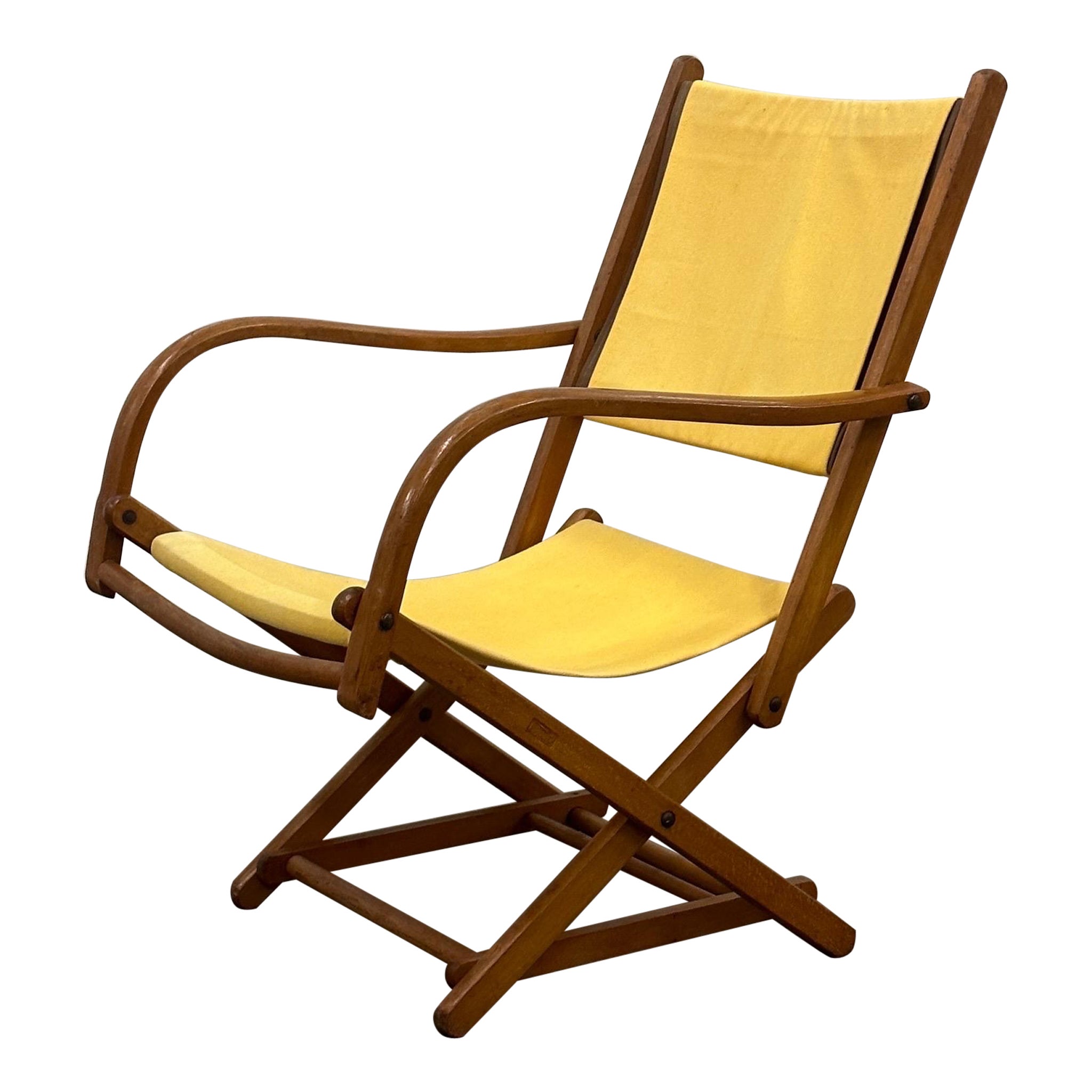 Vintage Danish Folding Chair by Torck For Sale