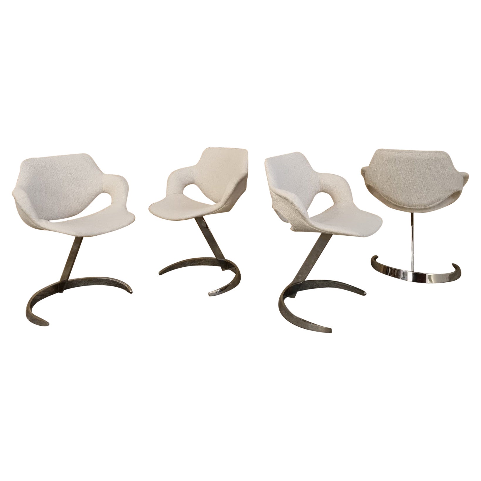 Space Age Scimitar Chairs by Boris Tabacoff For Sale