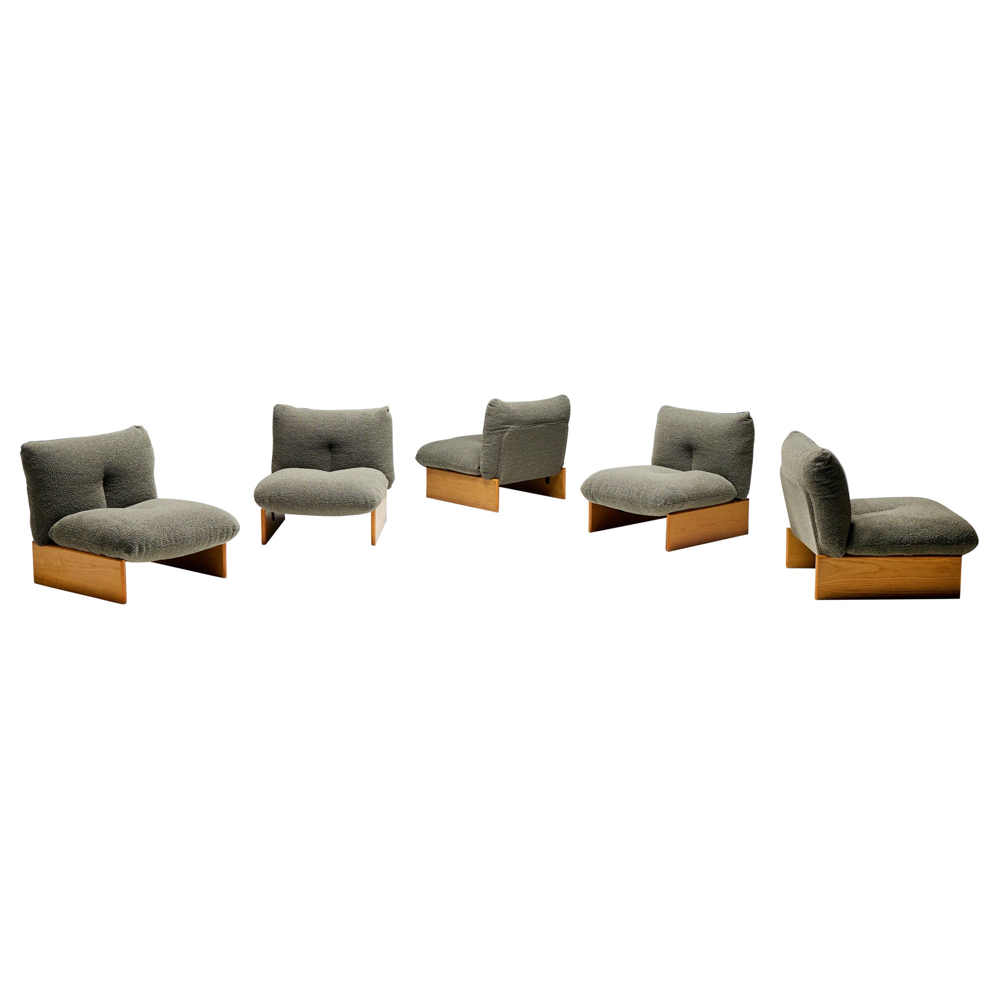 Mid-Century Modular Lounge Chairs for Arflex, Italy, 1970s 