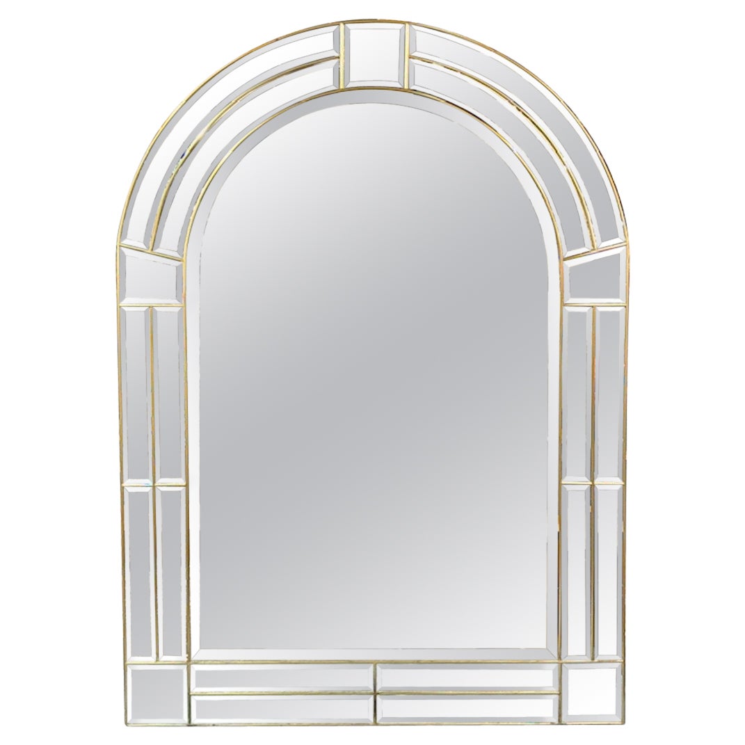 Italian Brass Arch Mirror
