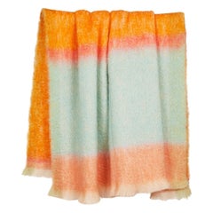 Mantas Ezcaray Rozco Sorbet Fuzzy Mohair Blanket Throw, In stock