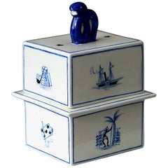 Gio Ponti Ceramic Box for Richard Ginori San Cristoforo, Italy, 1927