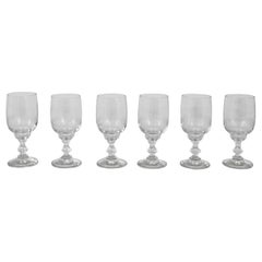 Vintage French Glassware, Set of Six