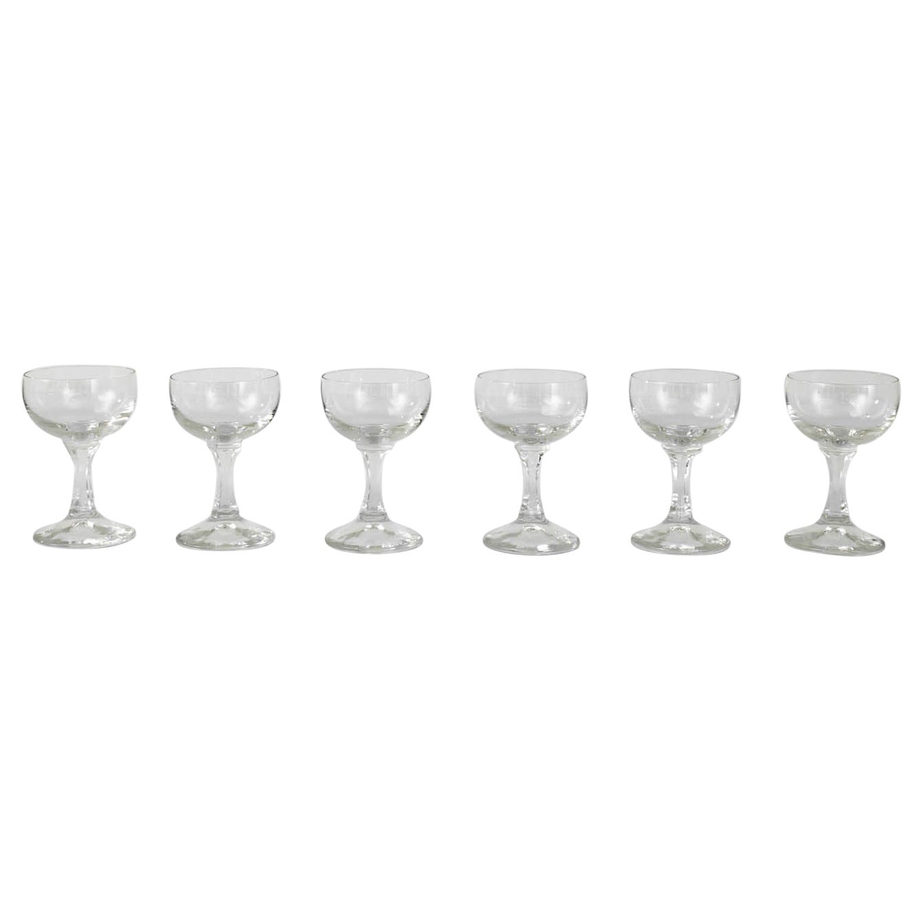 Vintage French Glassware, Set of Six