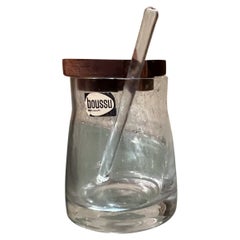 1960er Jahre Belgischer JAR-Spender aus Glas Boussu Belgien