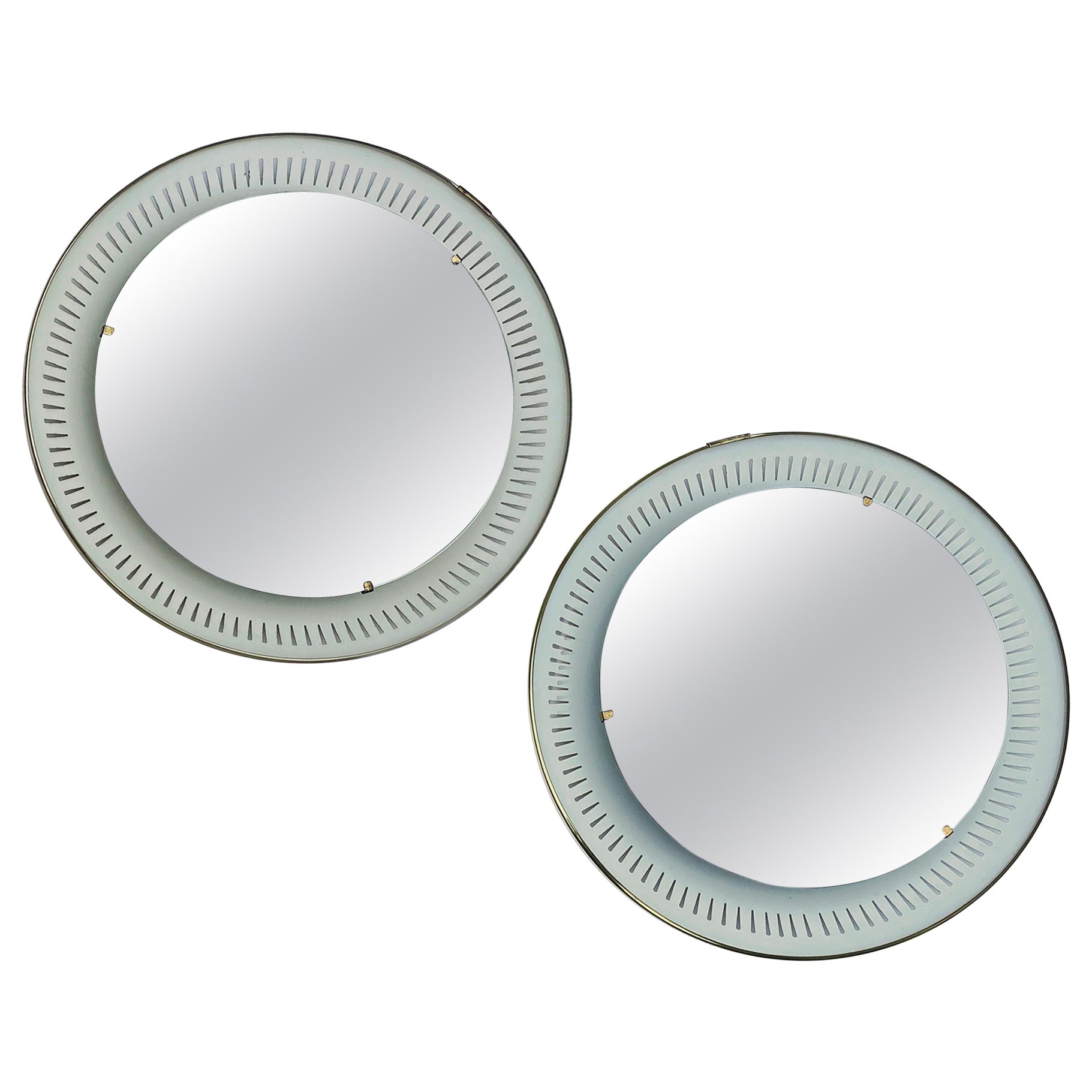 1950s Vintage Set of Two Illuminated Wall Mirrors from Hillebrand, Germany  For Sale