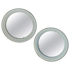 1950s Retro Set of Two Illuminated Wall Mirrors from Hillebrand, Germany 