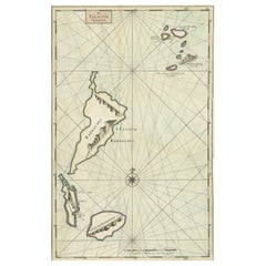 Original Antike Karte der Sangi-Inseln und der Talaud-Inseln, Indonesien