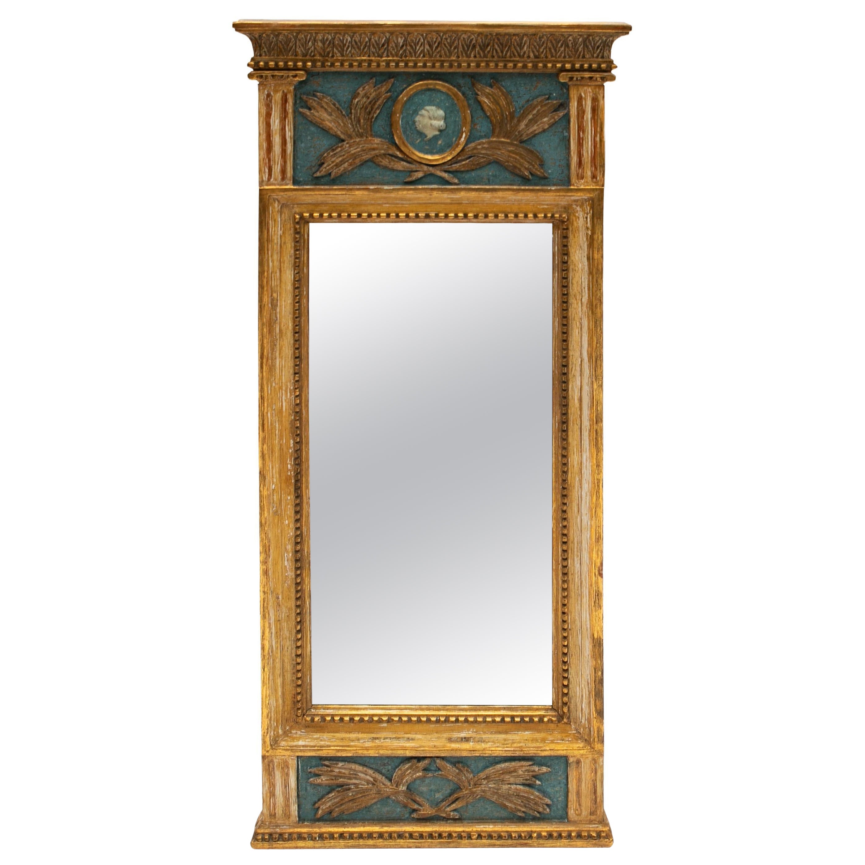 Late 18th Century Swedish Gustavian Gilded Wall Mirror
