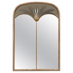 A Palm Fronds Brass and Cut Glass Mirror by Vivai del Sud