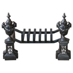18th-19th Century French Neoclassical Fireplace Grate or Fire Grate