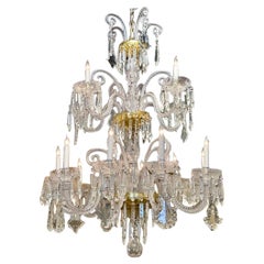 Antique Italian Twist Glass Chandelier