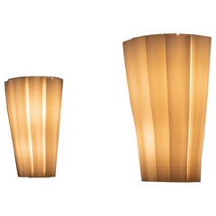 Pair of Lotus wall lamps 