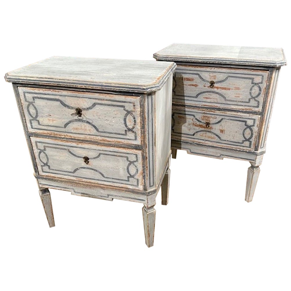Pair of German Neo-Classical Side Tables For Sale