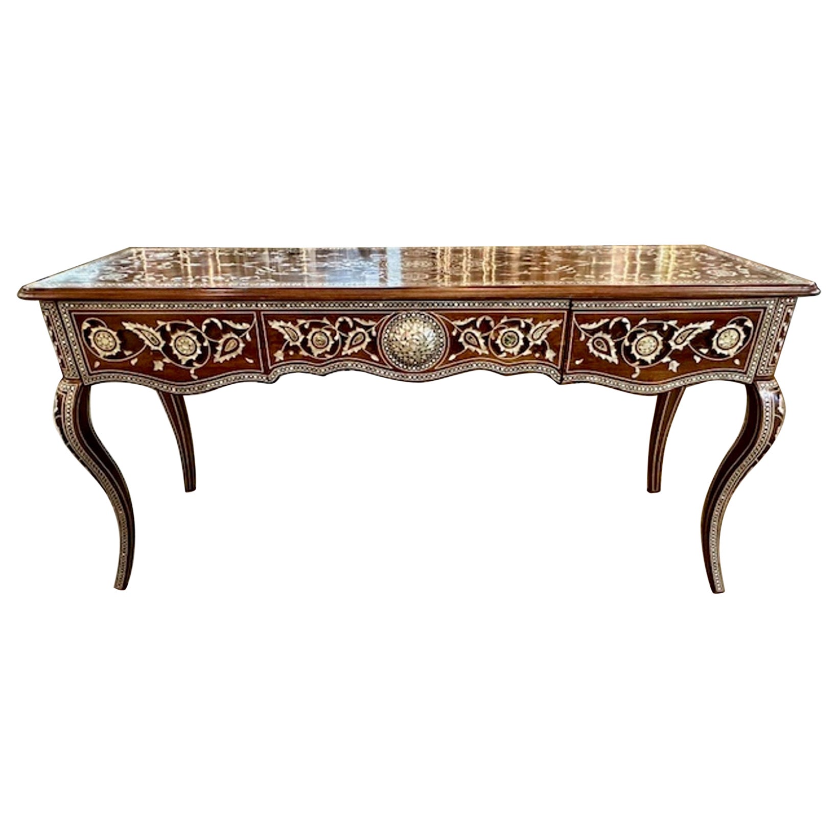 Syrian Pearl Inlaid Console For Sale