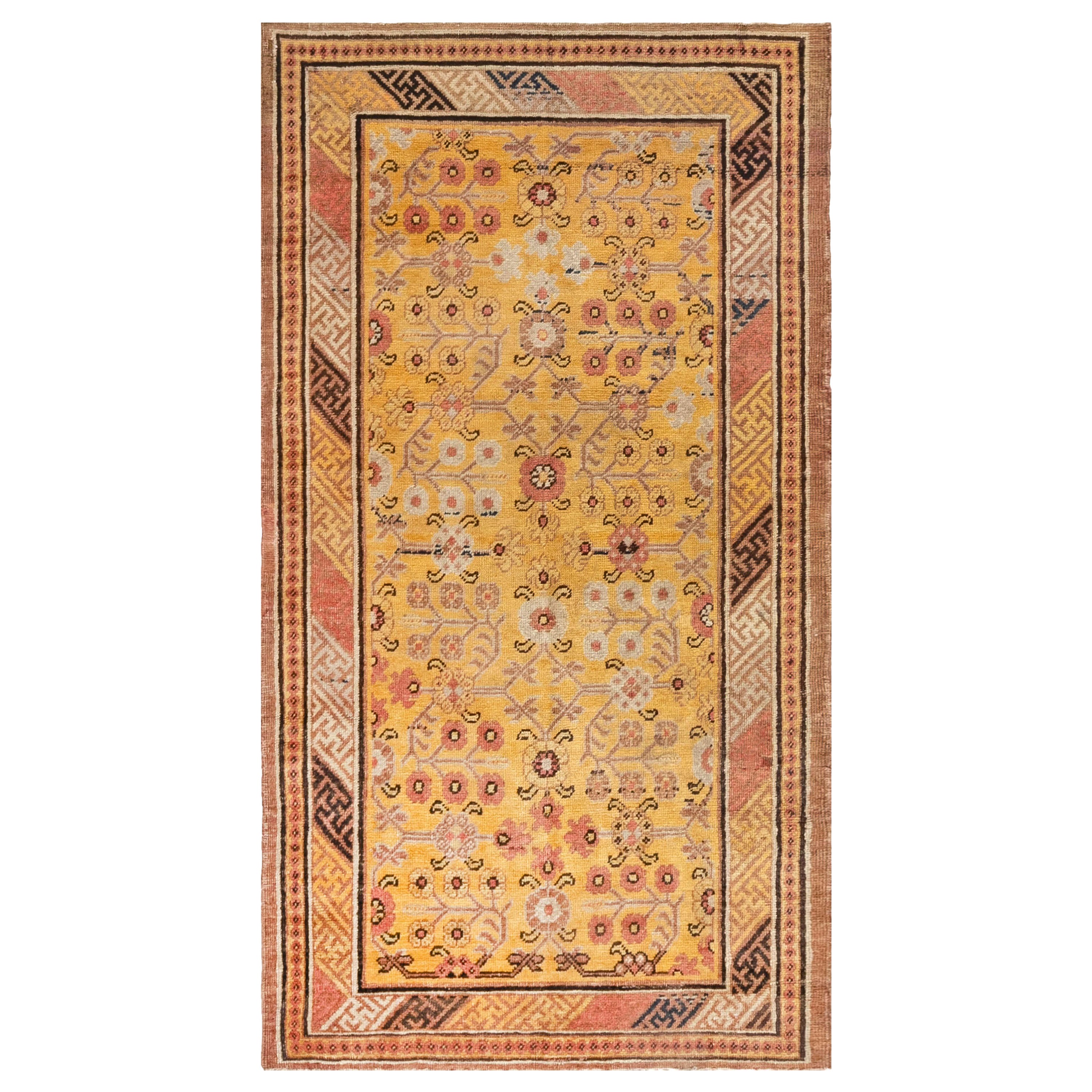 Midcentury Samarkand Handwoven Wool Rug For Sale at 1stDibs
