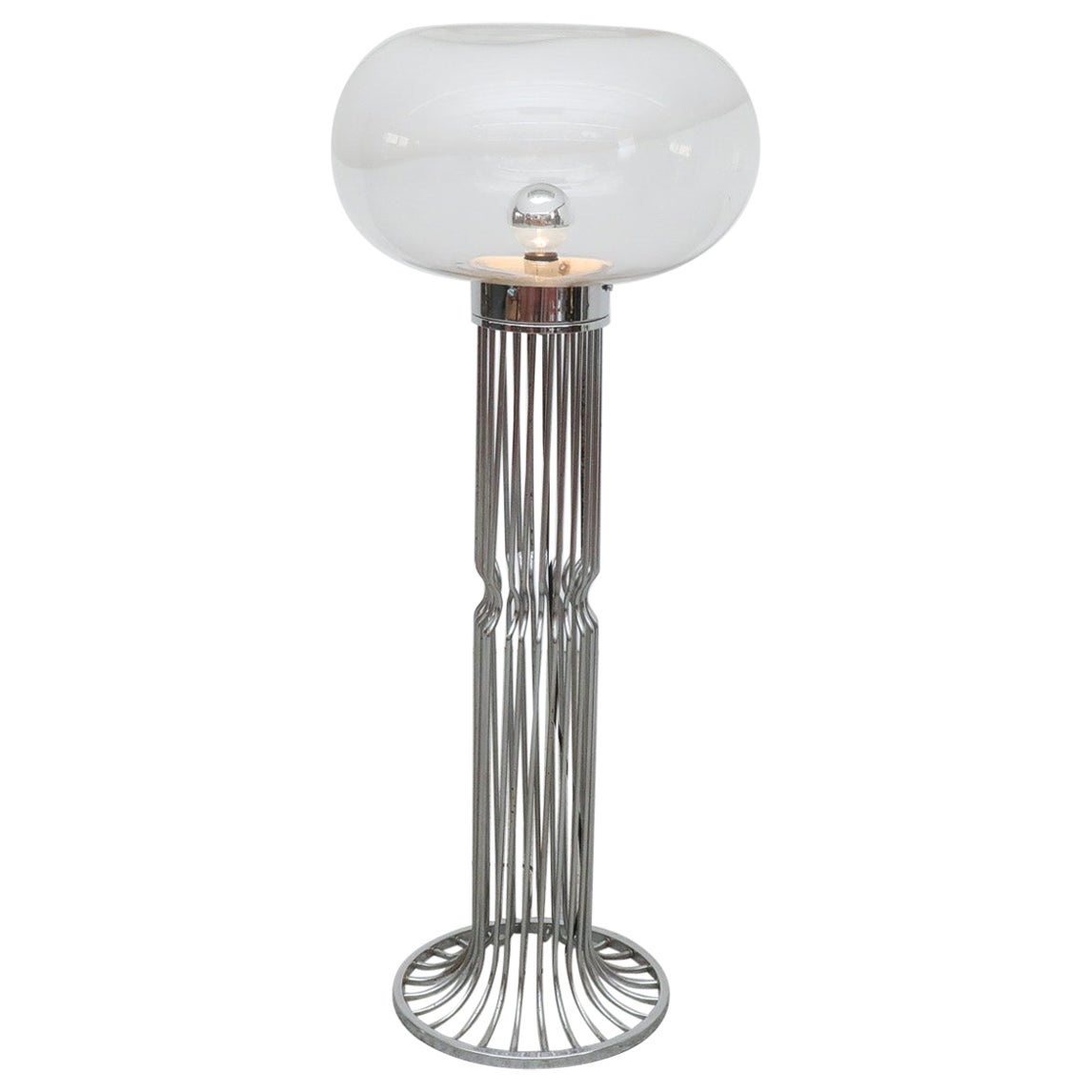 Carlo Nason (attr) Stehlampe mit Pilzmotiv aus geblasenem Glas, Pilz