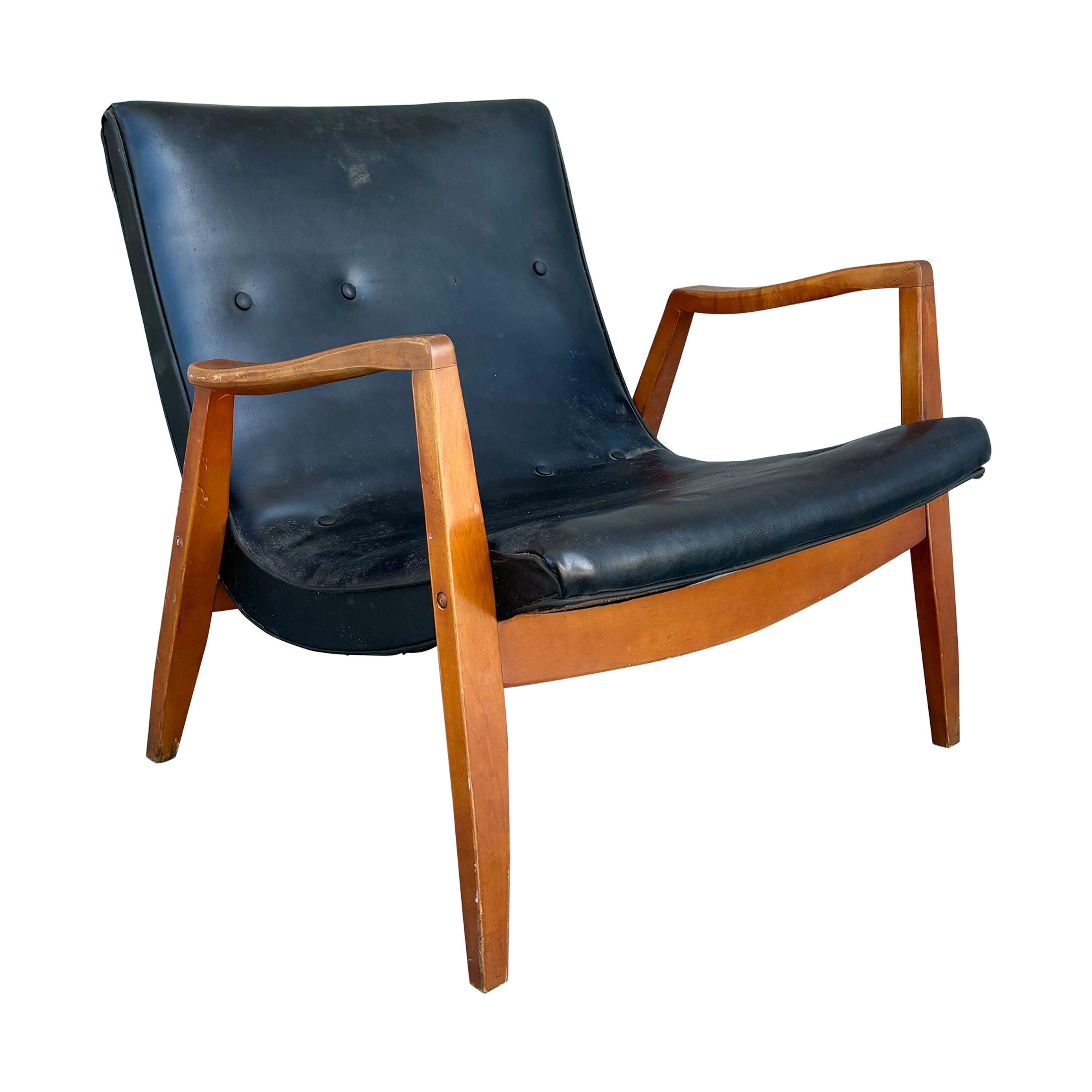 Fauteuil de salon Mid Century Scoop conçu par Milo Baughman, années 1960 en vente