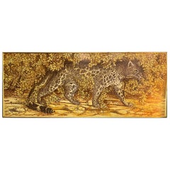 Fornasetti Leopardo Panel, Handpainted, Italy 21st Century 